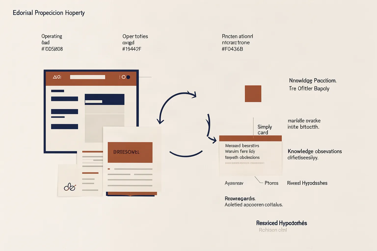 Conceptual representation of operating assets connected with records and learned insights